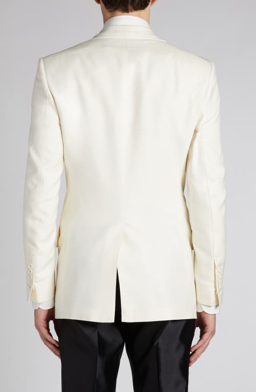 Shop Tom Ford Atticus Silk Dinner Jacket In Bone