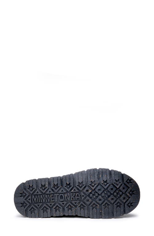 Minnetonka Norean Faux Fur Lined Slipper Bootie In Charcoal