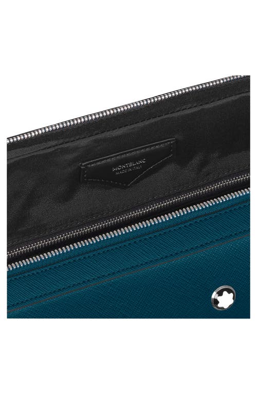 Shop Montblanc Sartorial Thin Saffiano Leather Document Case In Cyprus Blue