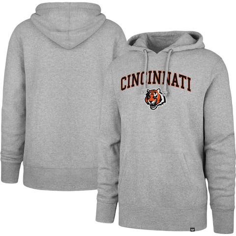 Cincinnati Bengals '47 Gridiron Lace-Up Pullover Hoodie - Heather Gray