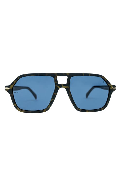 MITA SUSTAINABLE EYEWEAR 58mm Navigator Sunglasses in Matte Demi/Matte Black