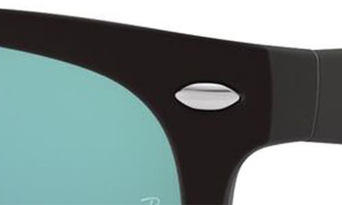 Shop Ray Ban Ray-ban Junior 50mm Wayfarer Mirrored Sunglasses In Black/blue Mirror