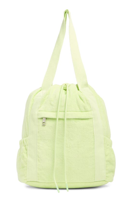 Madden Girl Terrycloth Drawstring Backpack In Green