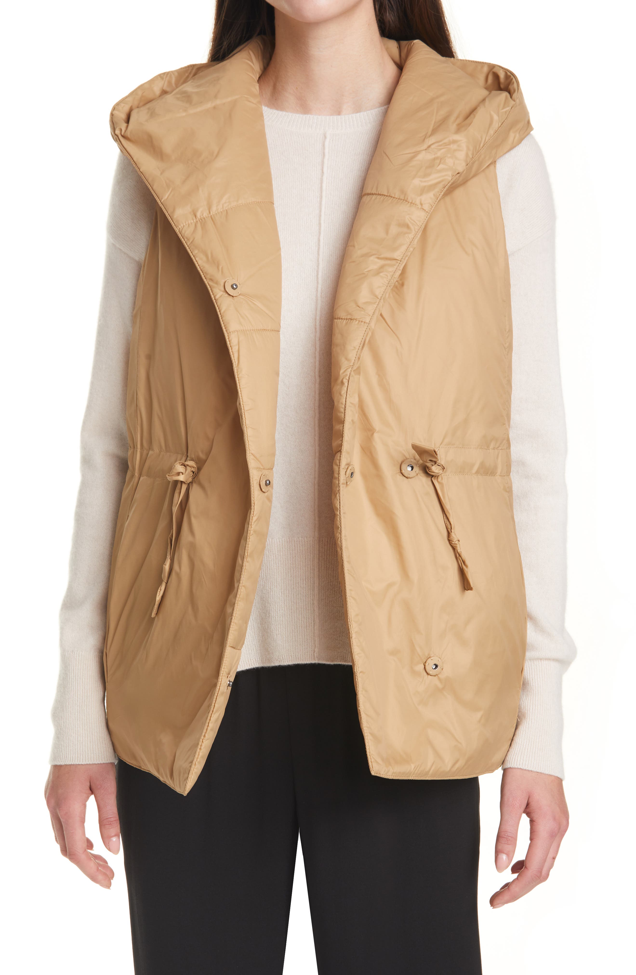 eileen fisher recycled nylon hooded parka coat