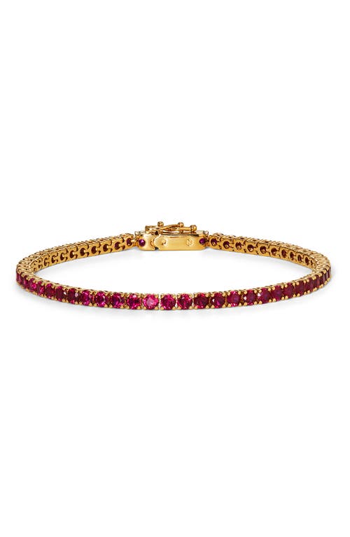 Shop Nadri Tennis Bracelet In Gold/pink