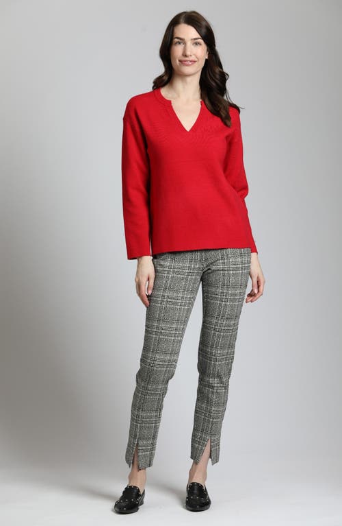 Shop Apny V-neck Sweater In Red