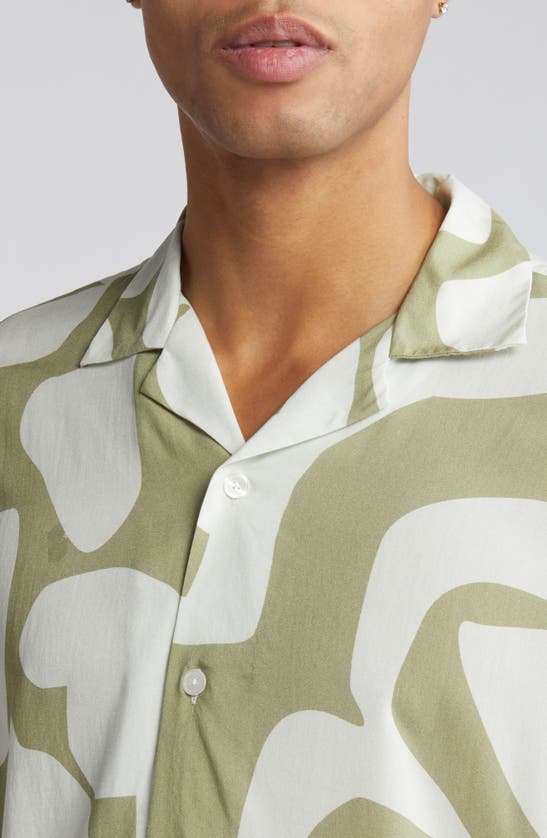 Shop Oas Sage Puzzlotec Camp Shirt In Green