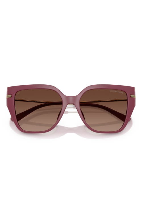 Michael Kors 54mm Gradient Polarized Square Sunglasses In Brown Grad