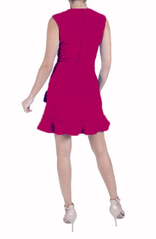 Shop Julia Jordan Double Flounce Sleeveless Dress In Deep Pink