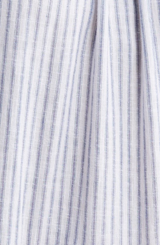 Shop Caslon ® Stripe Ruffle Tiered Linen Blend Maxi Sundress In White- Blue M Cove Stripe