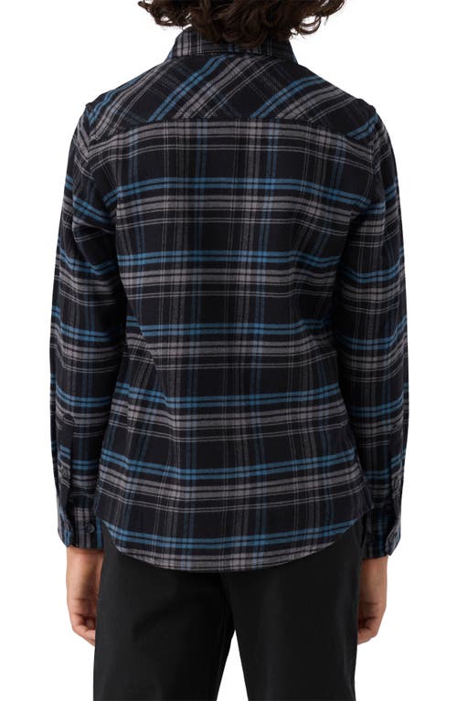 O'neill Clayton Plaid Hooded Button-up Shirt In Black