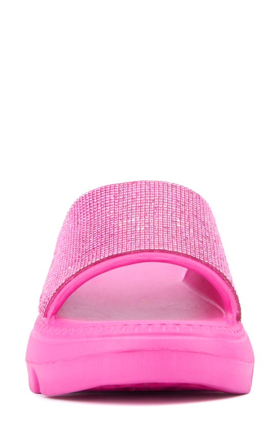 OLIVIA MILLER OLIVIA MILLER GLITTER GAZE PLATFORM SLIDE SANDAL