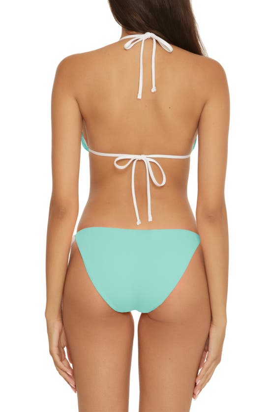 Shop Lucky Brand Reversible Rib Triangle Two-piece Swimsuit In New Cyan