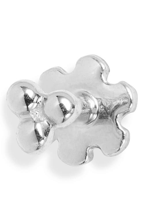 Maria Tash Trinity Ball Threaded Stud Earring in White Gold at Nordstrom