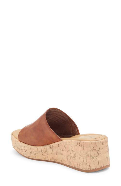 Shop B O C Savia Platform Wedge Sandal In Dark Tan