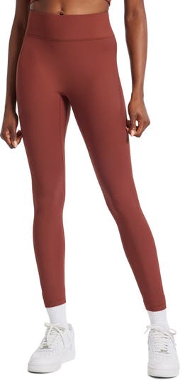 Intrigue Red Ribbed Leggings