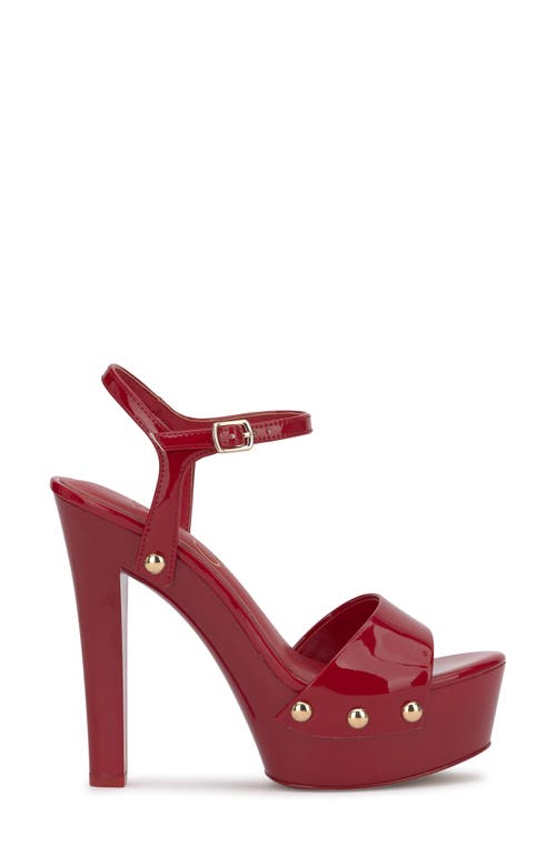 Jessica Simpson Calenta Ankle Strap Platform Sandal In Red Muse