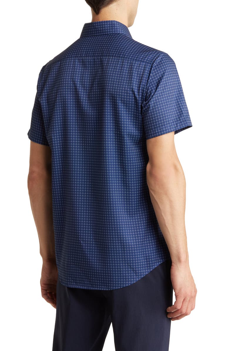 TOM BAINE Slim Fit Performance Short Sleeve Button-Up Shirt | Nordstromrack