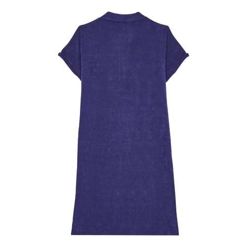 Shop Vilebrequin Solid Organic Terry Polo Dress In Minuit