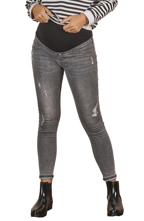 Claire Over the Bump Skinny Maternity Jeans in Charcoal
