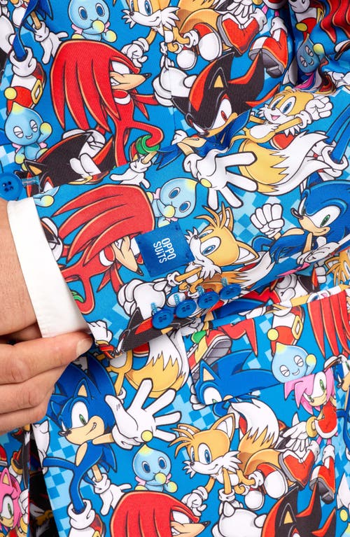 Shop Opposuits Sonic The Hedgehog Two-piece Suit & Tie In Blue