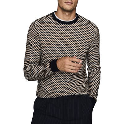 Reiss Warwick Jacquard Sweater, Blue