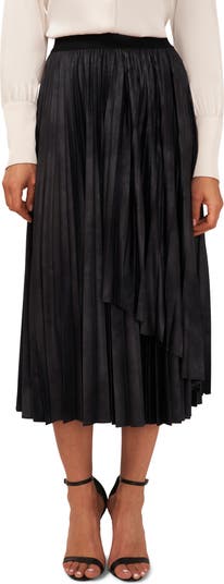 Halogen® Pleated Faux Wrap Skirt | Nordstrom