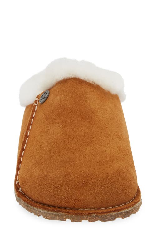 Birkenstock Zermatt Womens Faux Fur Leather Slide Slippers In Mink