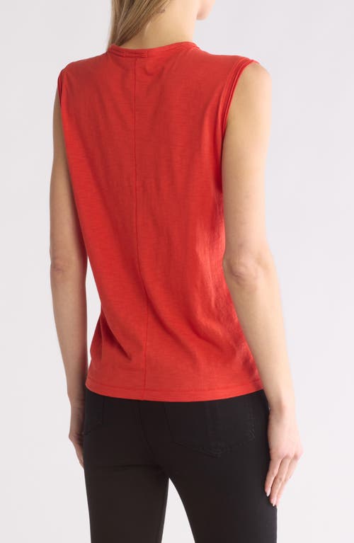 Rag & Bone Slub Muscle Tank In Poppy