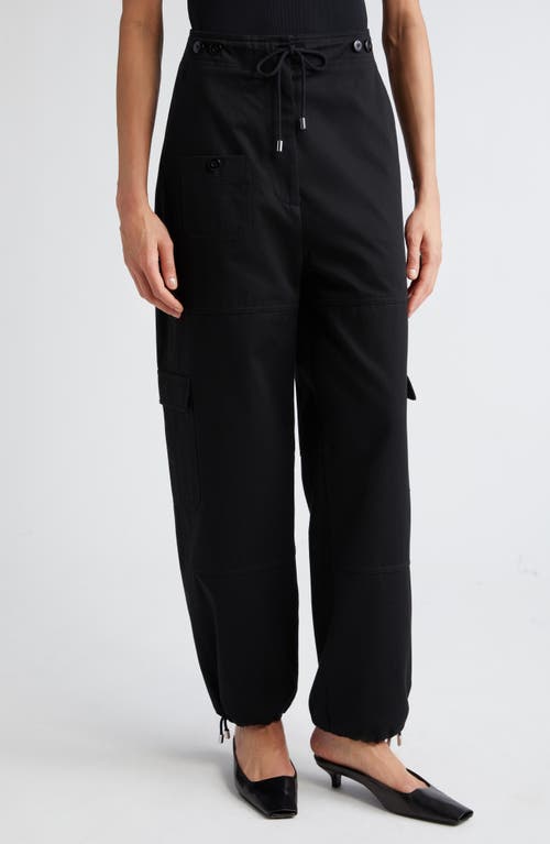 TOTEME Organic Cotton Drill Cargo Pants Black at Nordstrom, Us