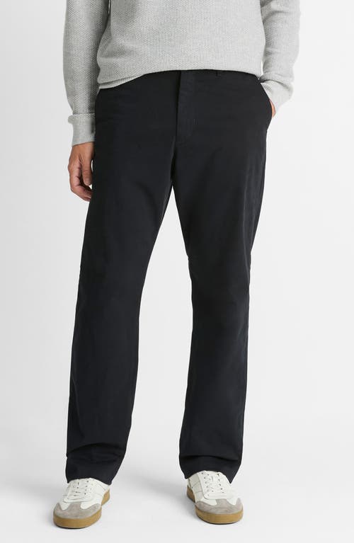 Vince Louie Peached Stretch Cotton Pants In Black