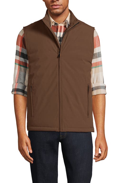 Shop Lands' End Non-quilted Insulated Commuter Vest In Light Carob