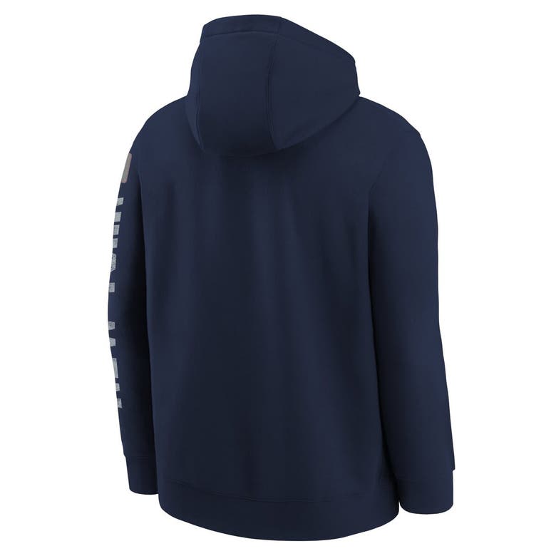 Shop Nike Youth  Navy New York Yankees Cooperstown Collection Splitter Club Fleece Pullover Hoodie