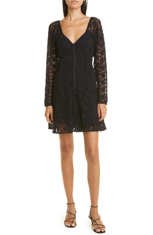 byTiMo Floral Lace Long Sleeve Dress in Black