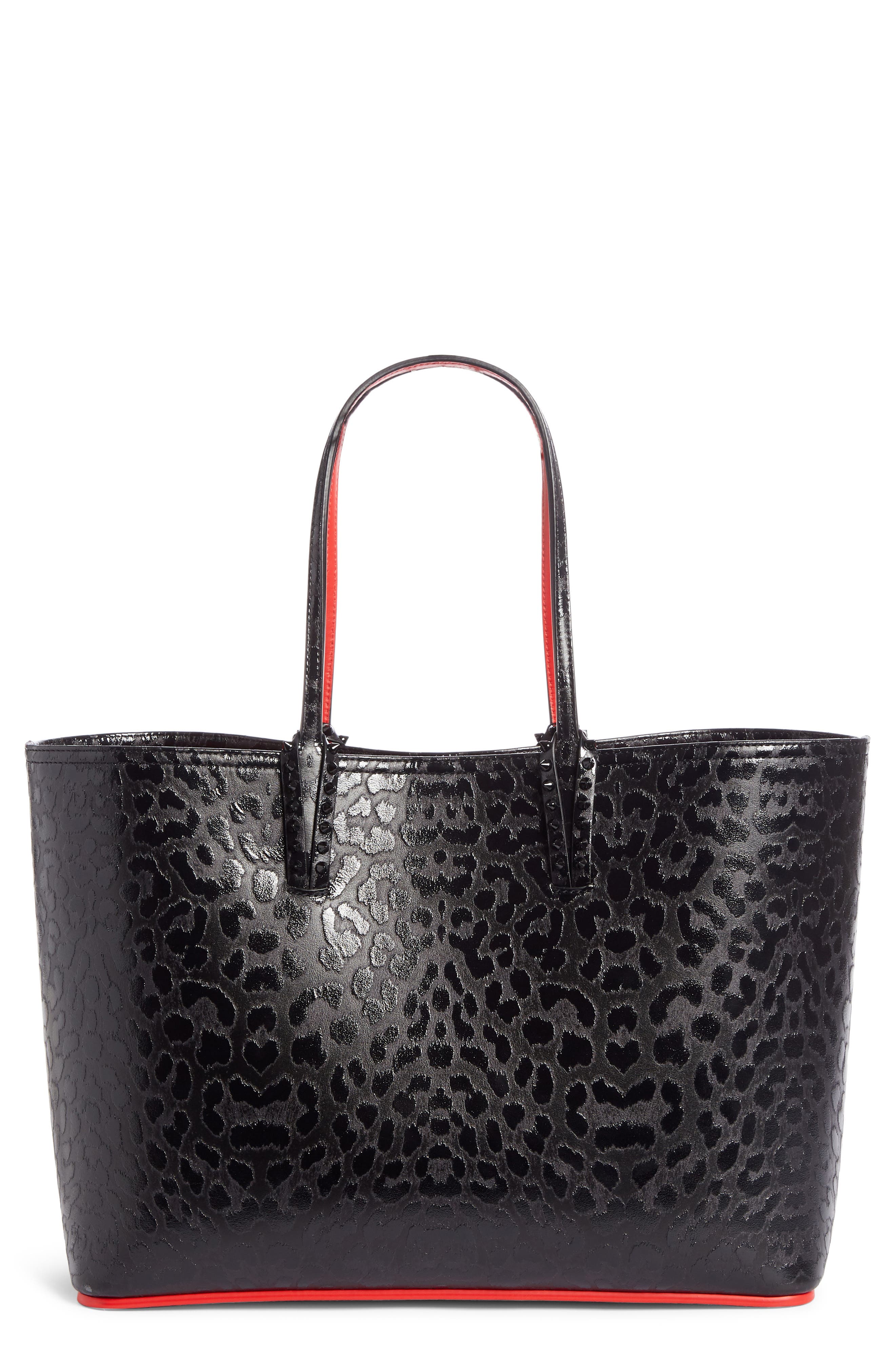 christian louboutin cabata leopard tote