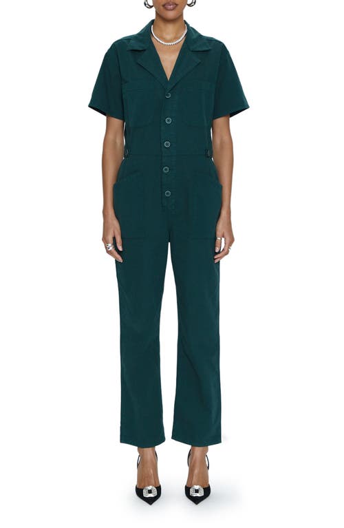 Grover Cotton Jumpsuit in Pine