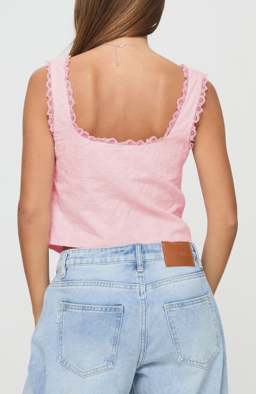 Princess Polly Merrelle Broderie Anglaise Crop Top In Pink