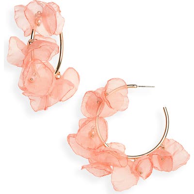 Stella + Ruby Chiffon Petal Hoop Earrings