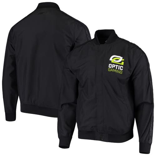 Outerstuff Men's OpTic Gaming Los Angeles Black Authentic Full-Snap Jacket