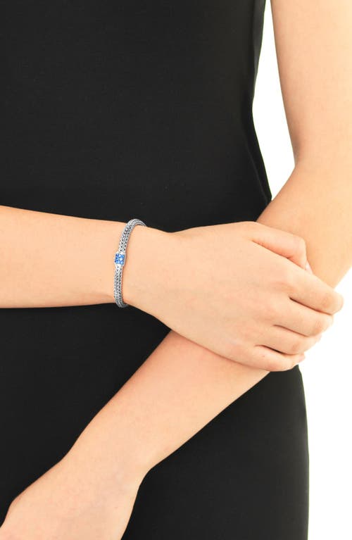 John Hardy Classic Chain Sterling Silver Lava Small Bracelet With Blue Sapphire In Silver