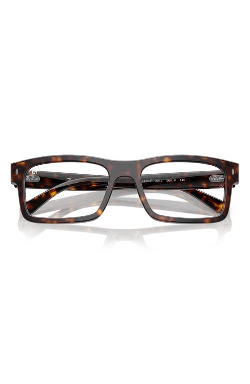 Ray Ban Ray-ban 54mm Rectangular Optical Glasses In Havana