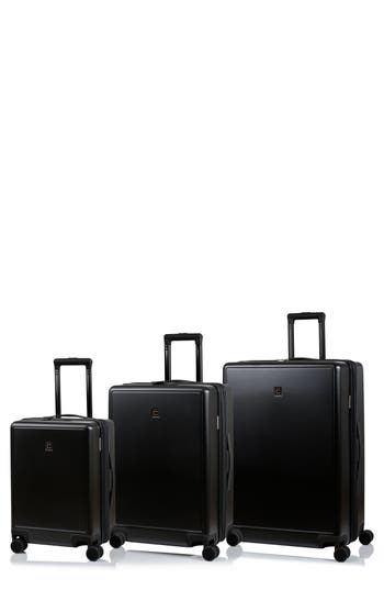 Shop Champs Vintage Muse 3-piece Hardside Spinner Suitcases In Black/black