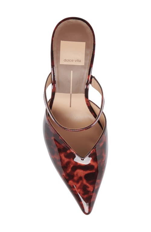 Shop Dolce Vita Kanika Pointed Toe Pump In Tortoise Patent Leather