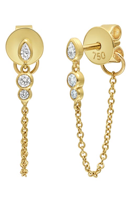 Bony Levy Monaco Diamond Bezel Chain Earrings in 18K Yellow Gold at Nordstrom