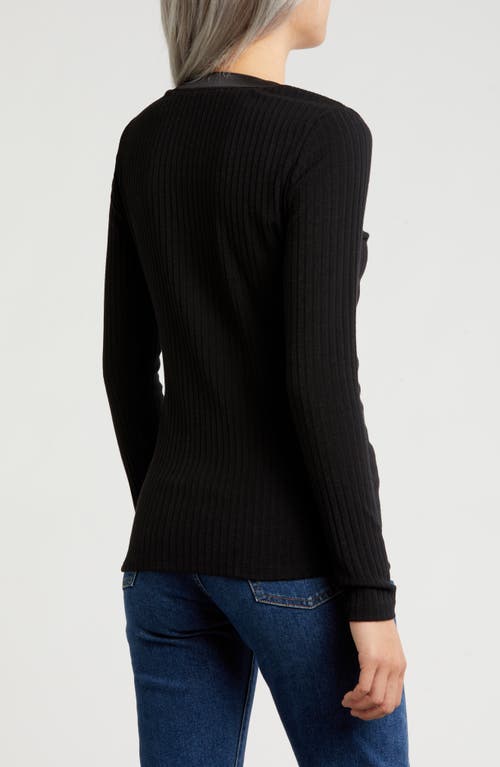 Area Stars Bria Satin Trim Cardigan In Black
