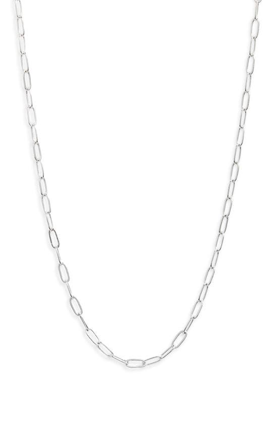 Shop Bp. Paper Clip Chain Necklace In Sterling Silver Dipped