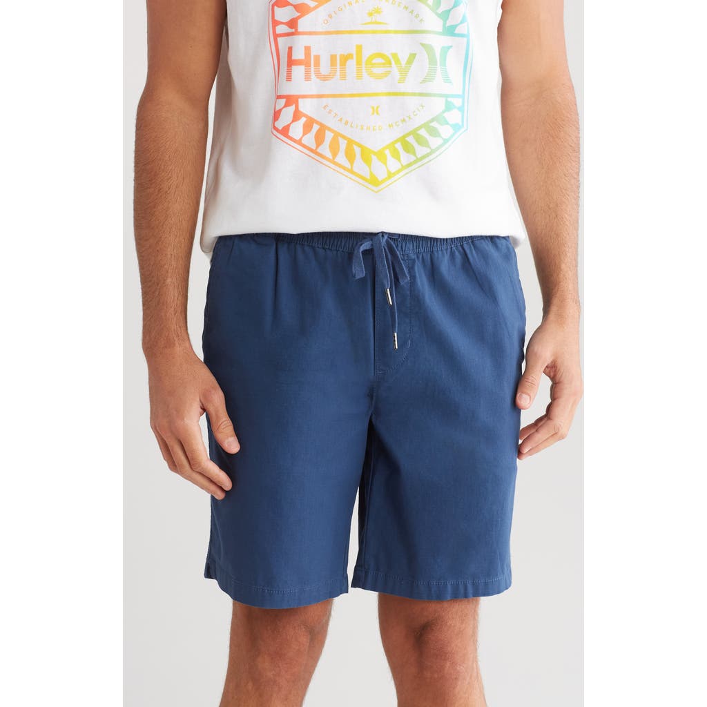 Hurley Ripstop Stretch Cotton Shorts In Blue/black