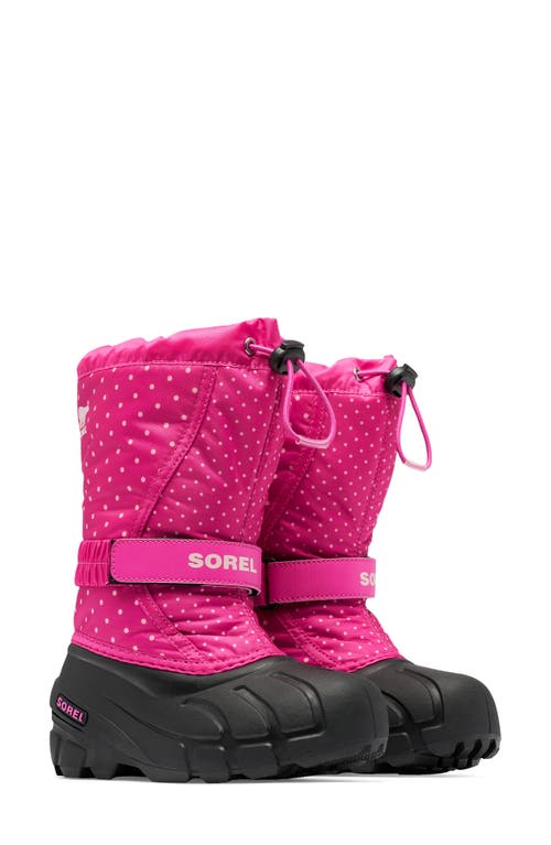 Sorel Flurry Weather Resistant Snow Boot In Fuchsia Fizz/black