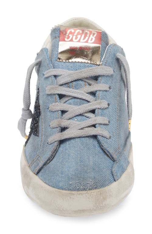 Shop Golden Goose Super-star Low Top Sneaker In Denim/navy