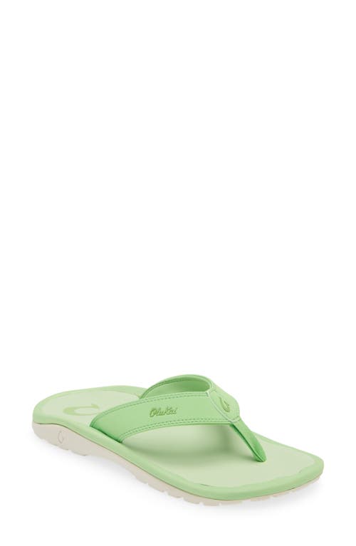 Shop Olukai Ohana Flip Flop In Frog/frog